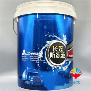 in mold label for coolant bucket