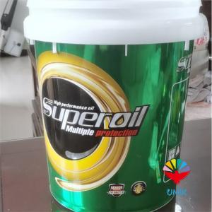 in mold label for engine oil bucket